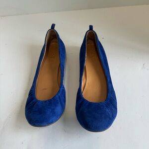 J. Crew Factory Royal Blue Suede Ballet Flats. Size 7